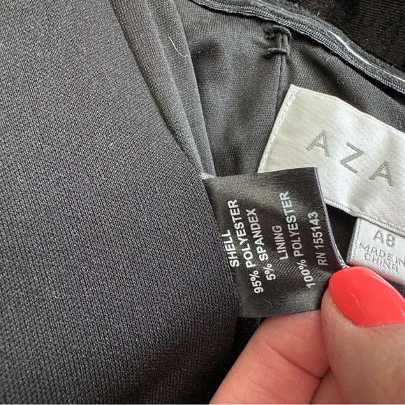 Azazie Larisa Velvet Dress Size 8/Medium Black Long Dress - Picture 12 of 16